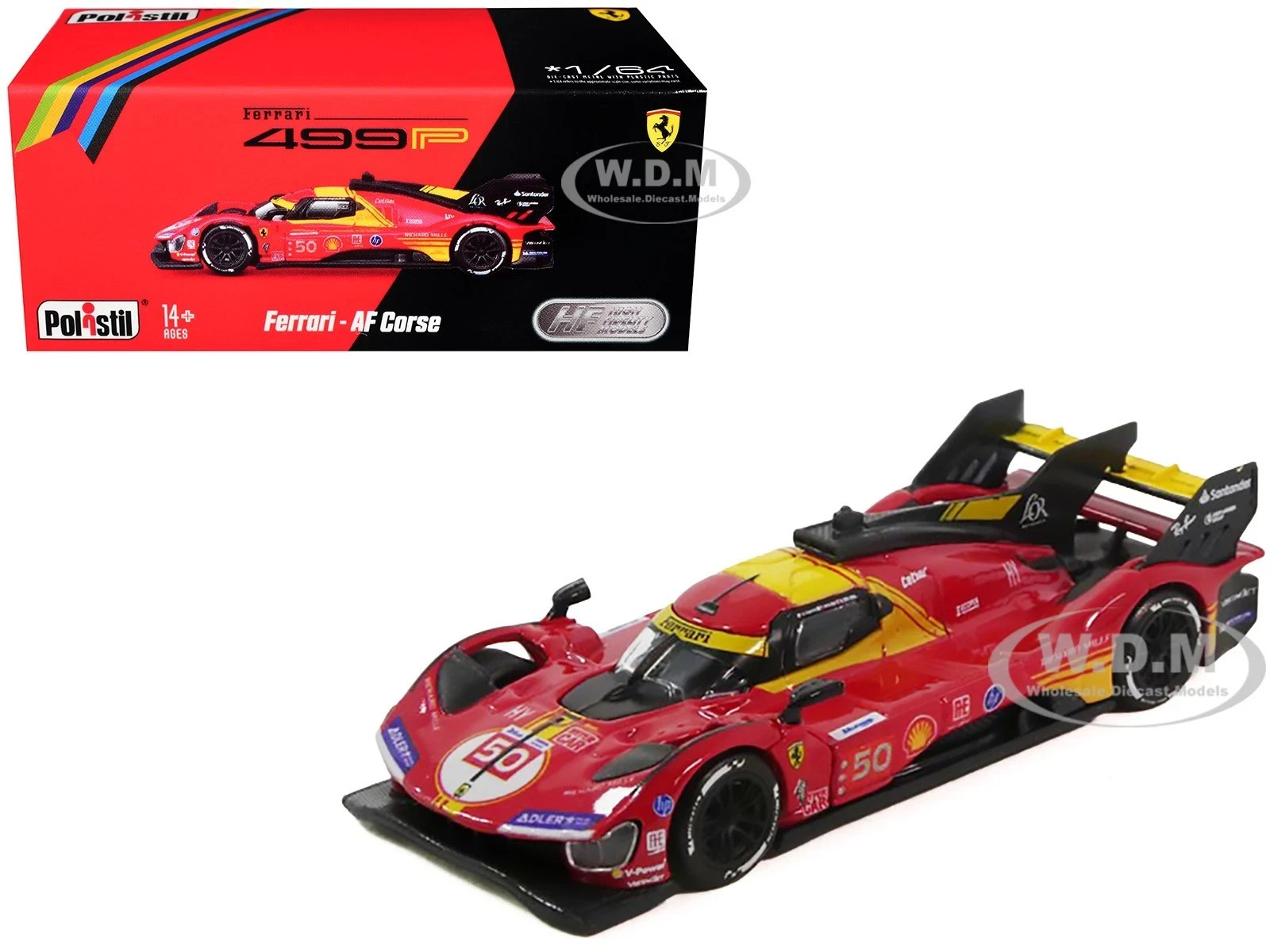 FERRARI 499P #50 WINNER “24H LE MANS” (2024) 1/64 DIECAST BY POLISTIL 64FE02070