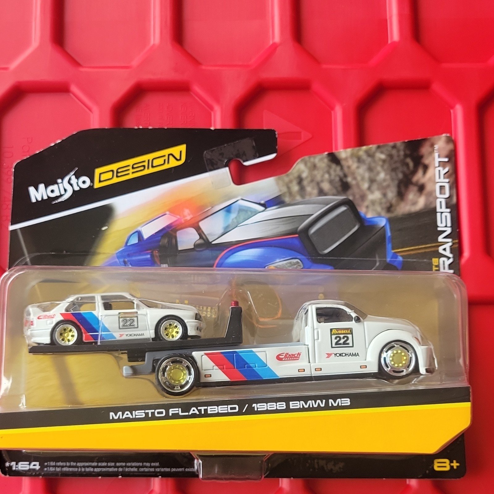 Maisto Design Transport Car Transporter 1:64 1988 BMW M3 White Unopened