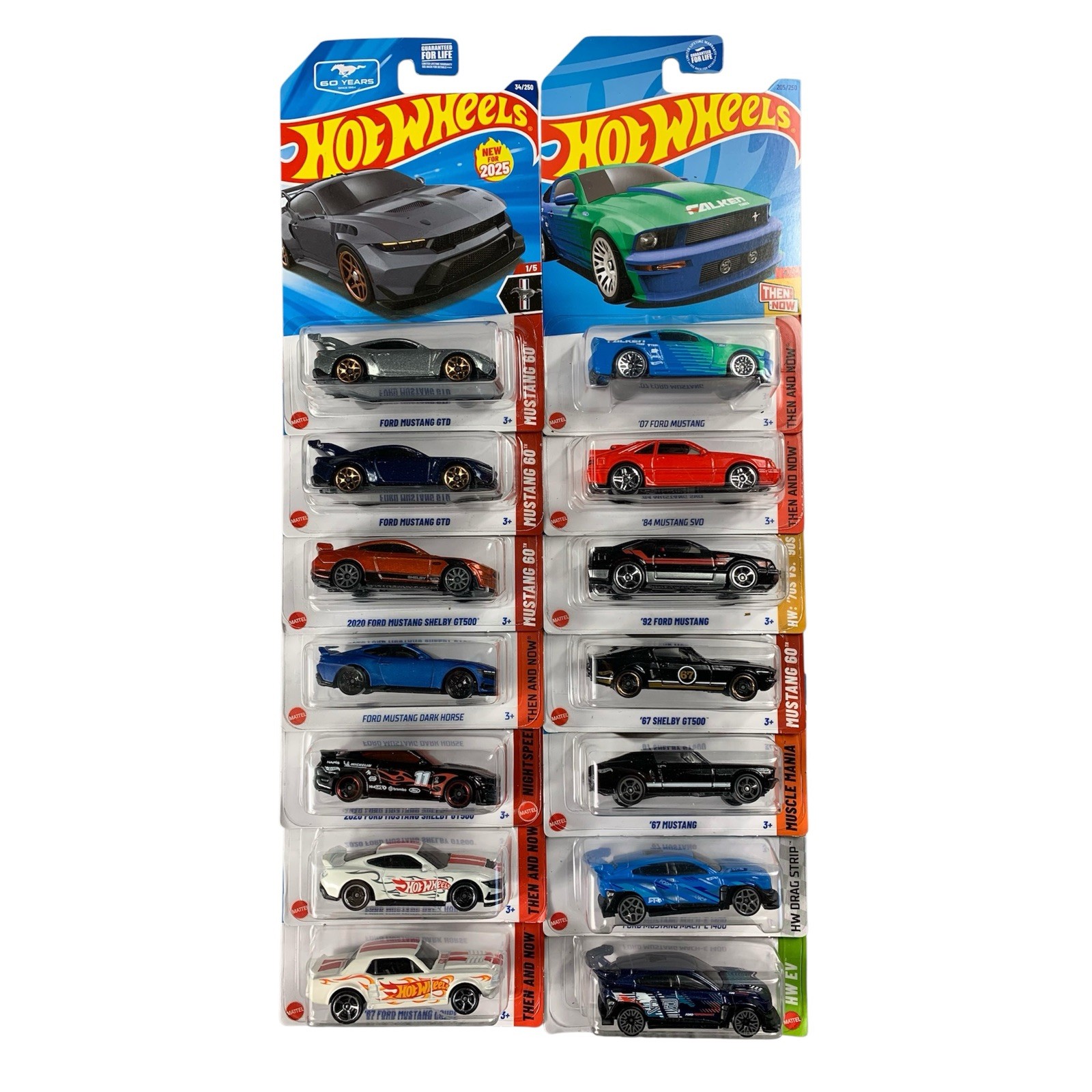 Hot Wheels FORD MUSTANG LOT OF 14 Different Variants HW 60 Years Then & Now NEW