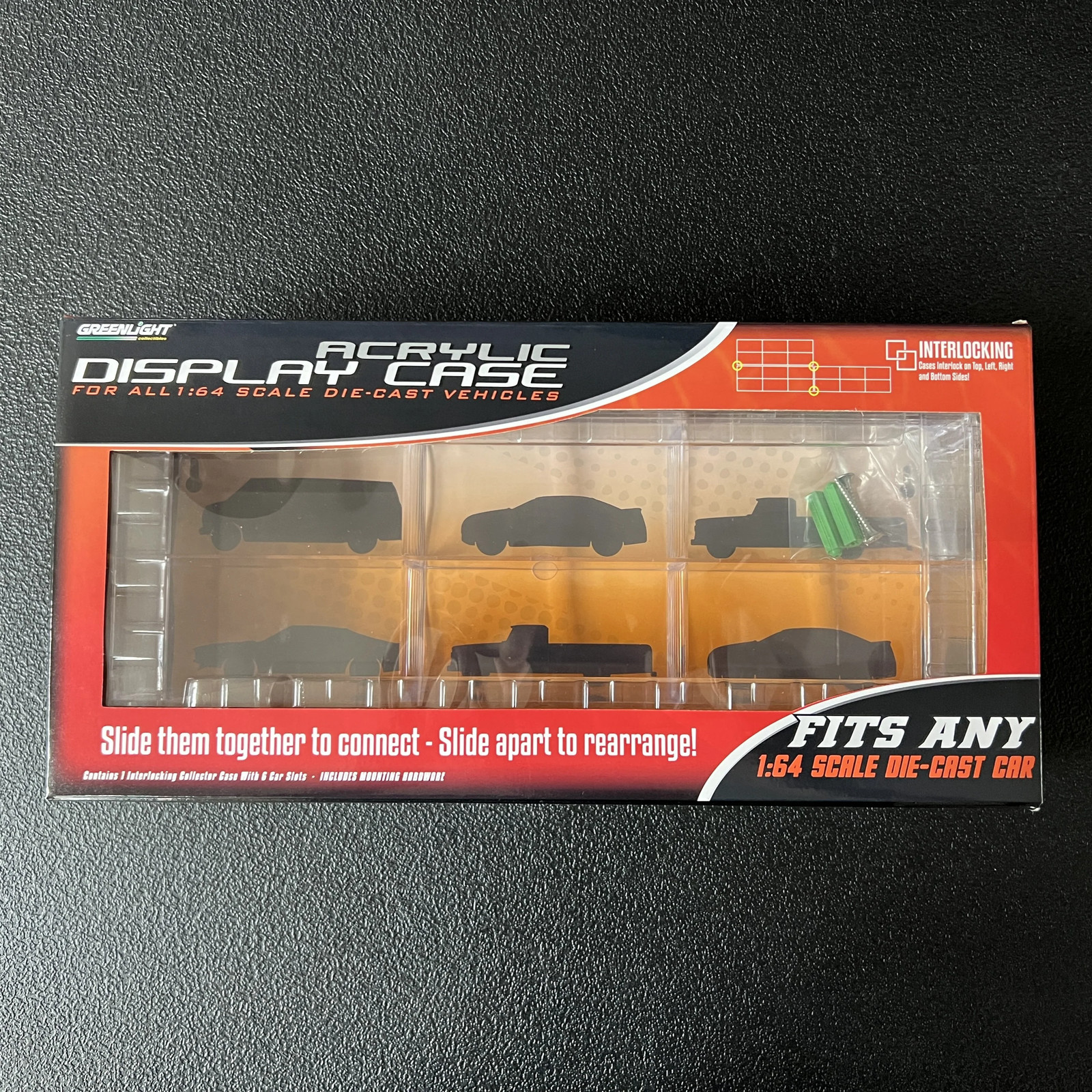 6-Car Connecting Acrylic Case 1:64 Scale Display