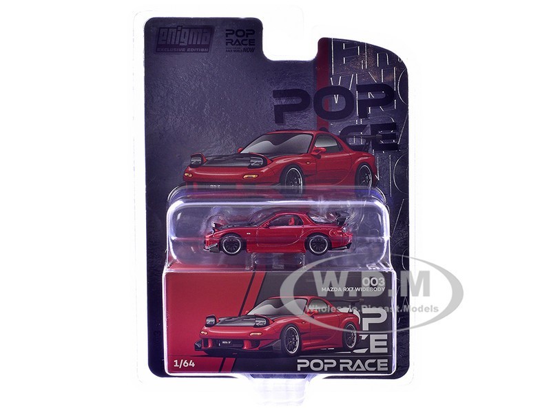 MAZDA RX-7 WIDEBODY RHD RED “ENIGMA EXCLUSIVE” 1/64 CAR BY POP RACE PR64-PRE003