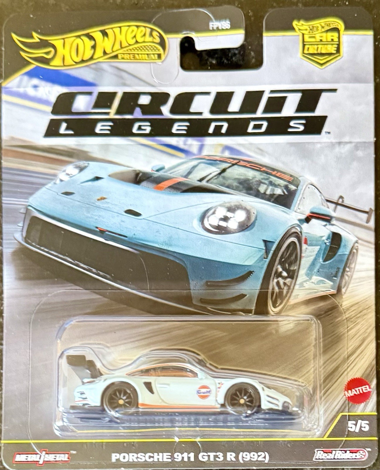 Hot Wheels 2025 Car Culture Gulf Circuit Legends 1:64 Porsche 911 GT3 R (992)