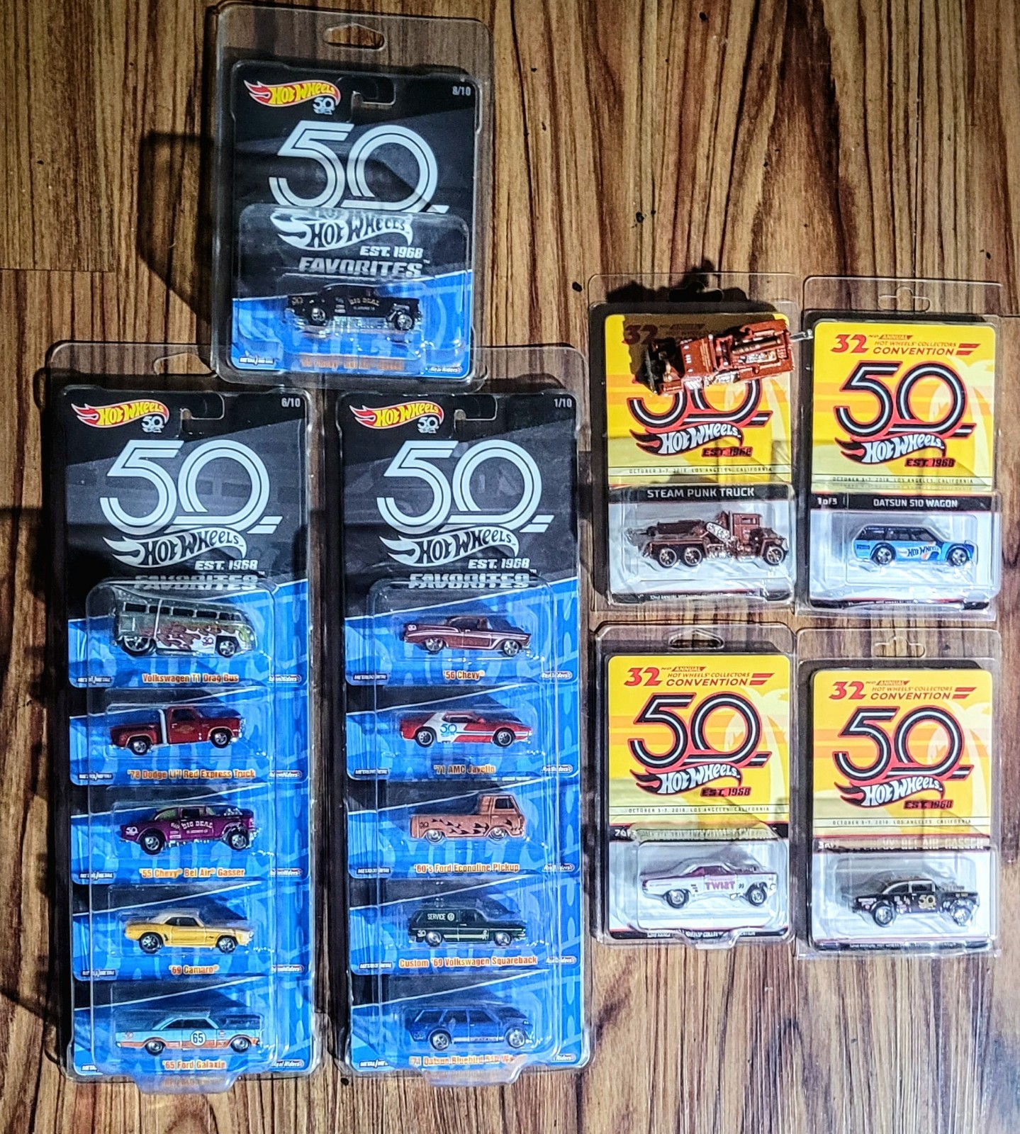 2018 Hot Wheels 32nd Annual Convention Cars/50th full Set/Loose Steampunk Lot