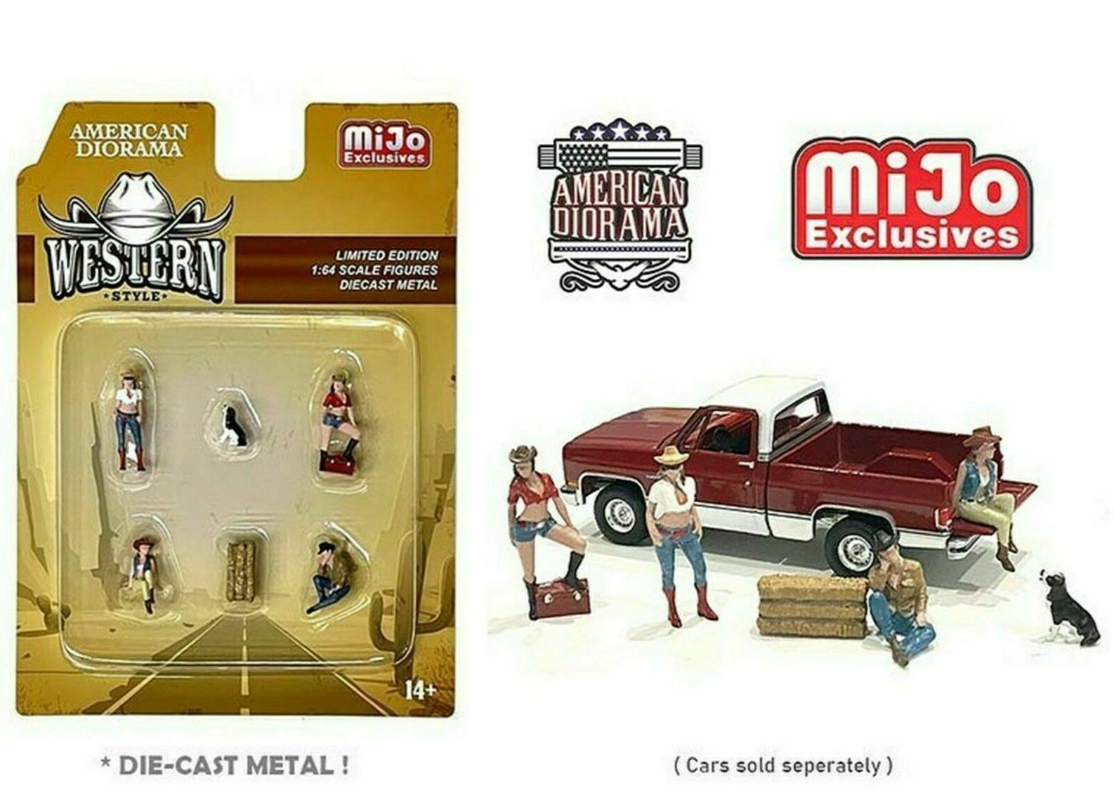 1/64 American Diorama 6 pc. Western Style Figure Set – MiJo exclusive