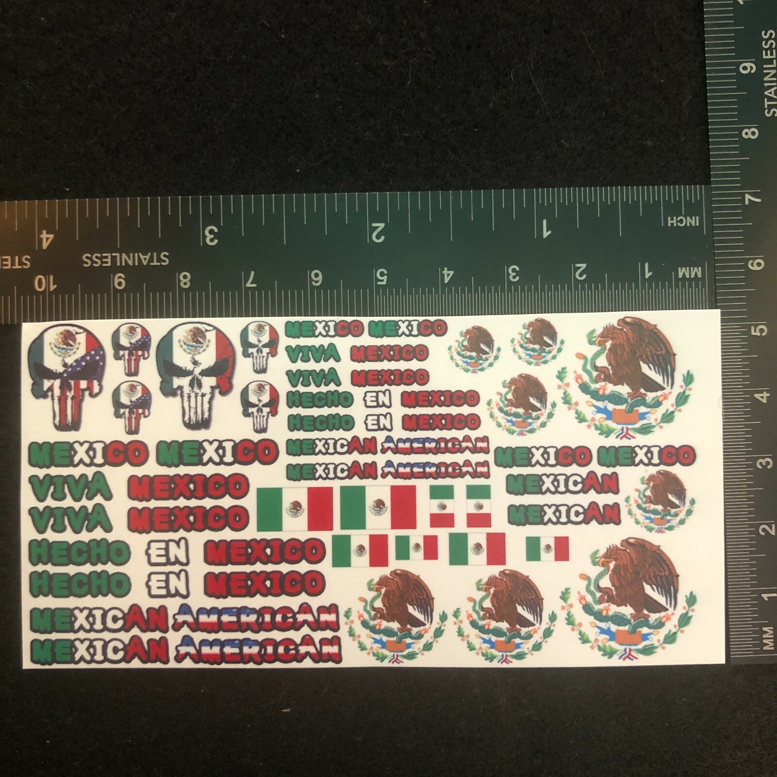 Clear 1:64 Waterslide Decal for Hot Wheels Mexico Mexican American