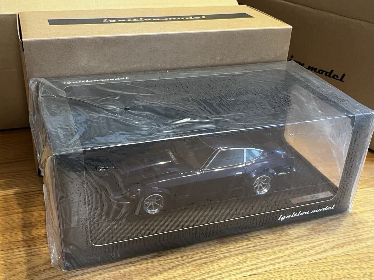 Yes Ignition Model 1/18 Nissan Fairlady Z S30 Blue Ig0179 With Clear Case /Devil
