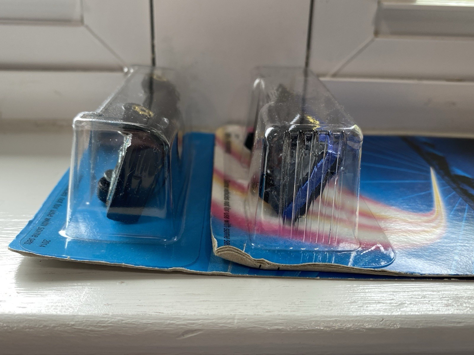 Hot Wheels ’80’s Firebird, Blue and Hot Bird, Black — 2 car set w/gold wheels