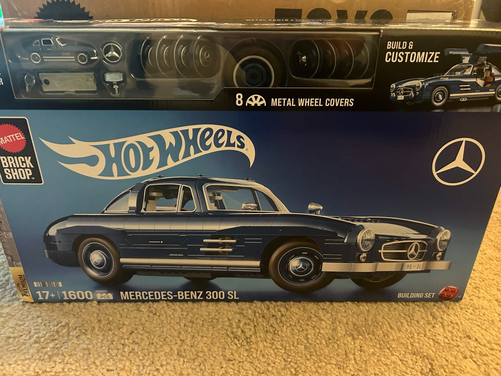 Mattel Brick Shop Hot Wheels Premium Series Building Set Mercedes-Benz 300 SL