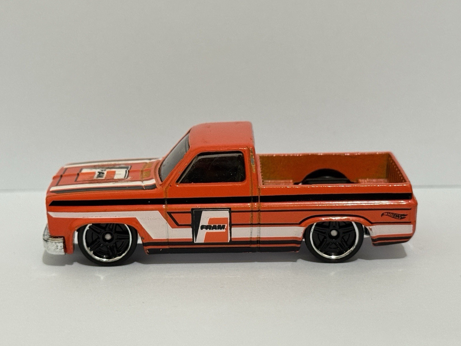 Hot Wheels 83 Chevy Silverado Orange Fram Loose (2 Pcs)