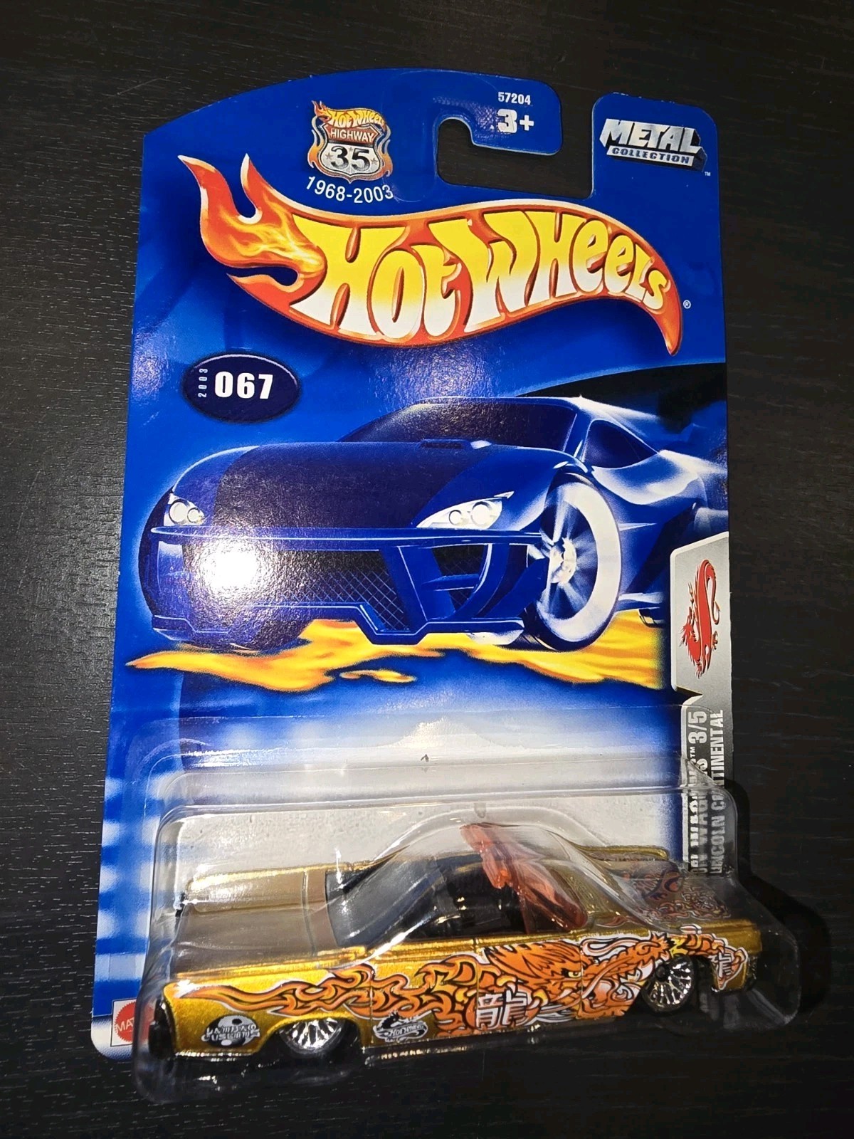 Lot Of 2 2003 Hot Wheels #67 Dragon Wagons 3/5 ’64 LINCOLN CONTINENTAL Gold