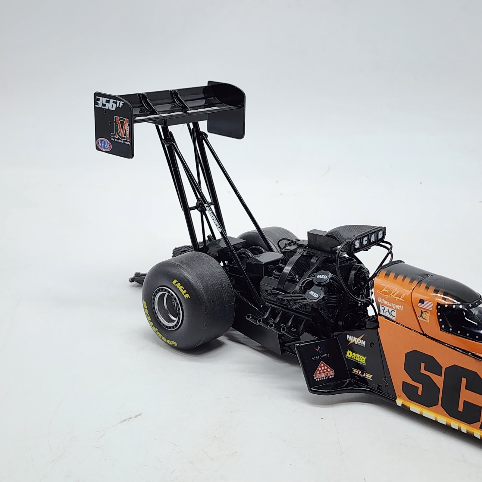 23D RC2 AutoWorld Tony Schumacher SCAG Equipment 2023 NHRA Topfuel Dragster 1/24