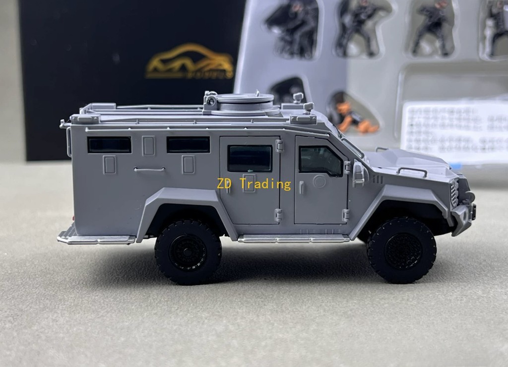 MVA 1:64 Gray Bearcat AFV Armored Vehicle Figures Model Diecast ABS Car BN