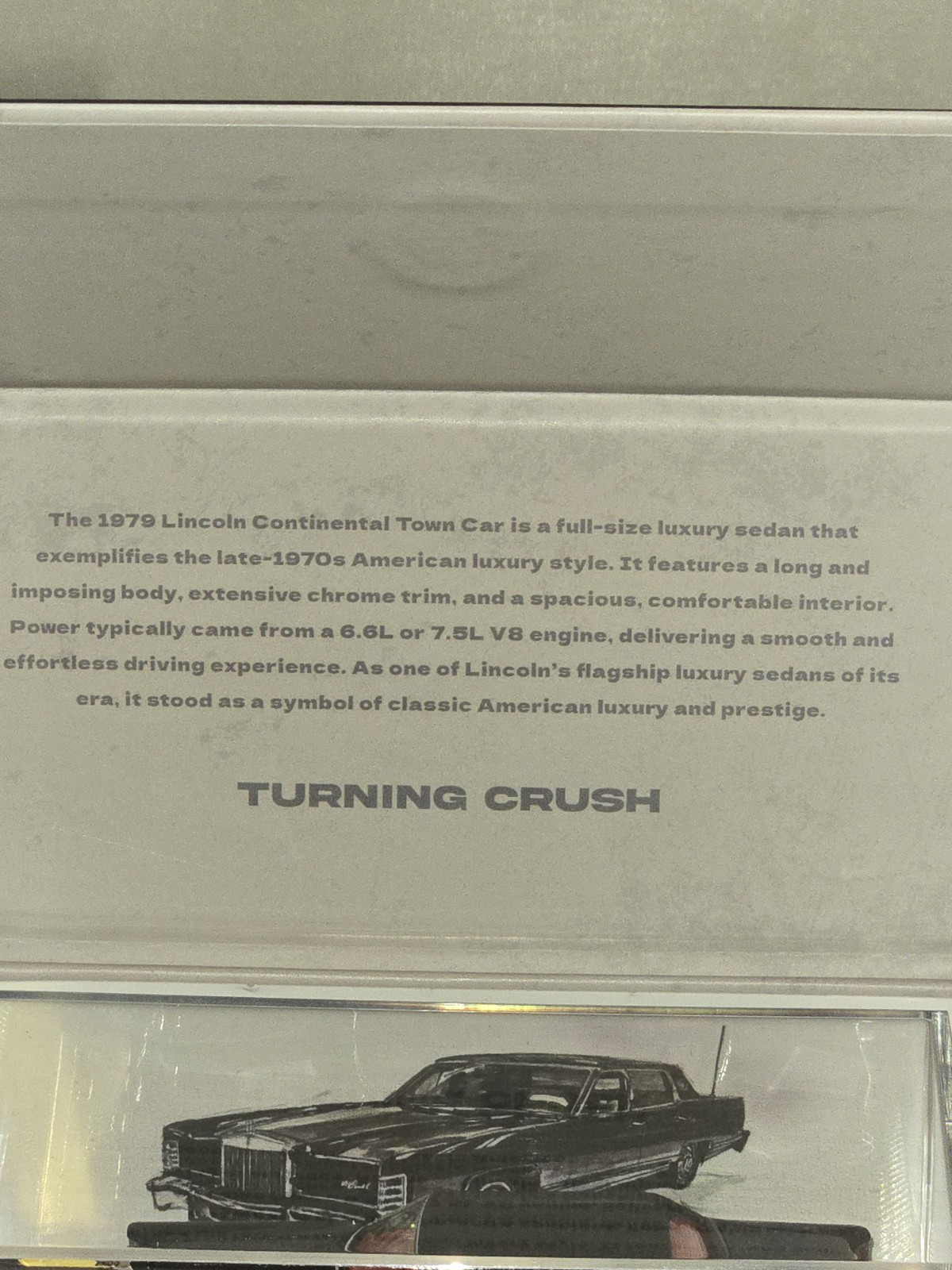 Sun Star & Turning Crush 1:64 1979 LINCOLN CONTINENTAL Town Car Black Diecast
