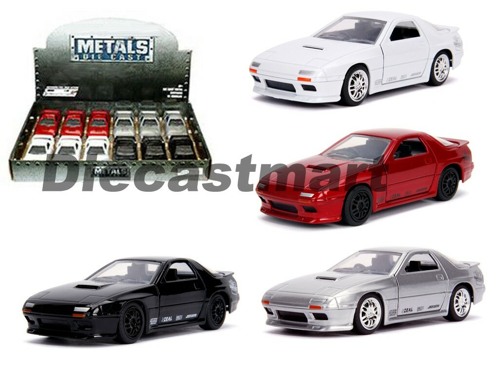 Jada 1:32 JDM Tuners 1985 Mazda RX-7 FC Red/ White / Silver/ Black Display Car