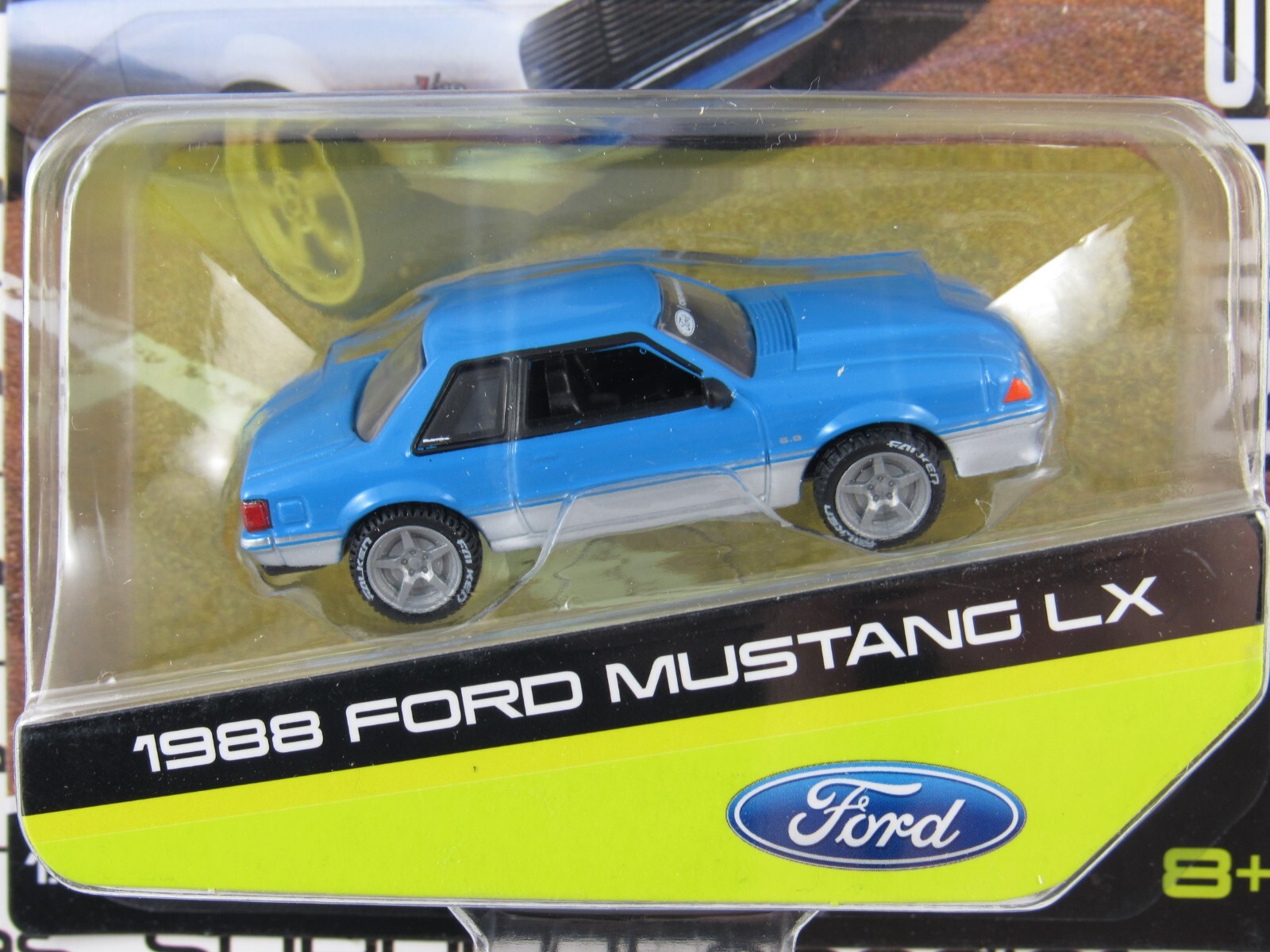 2022 Maisto Design Muscle 1:64 Light Blue 1988 FORD MUSTANG LX Foxbody Coupe