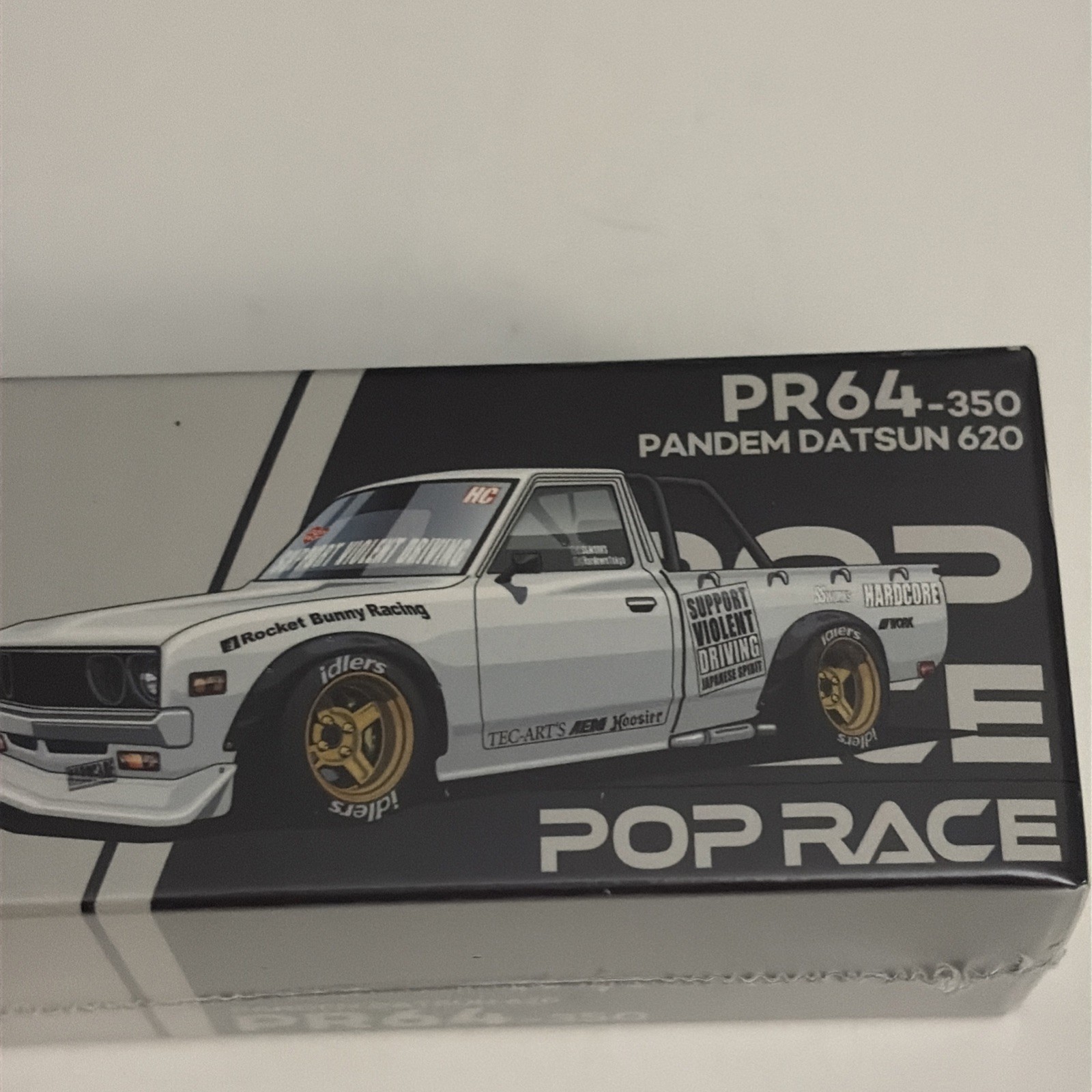 1/64 Pop Race Pandem Datsun 620 With Support Violent Driving On The Sides Sealed