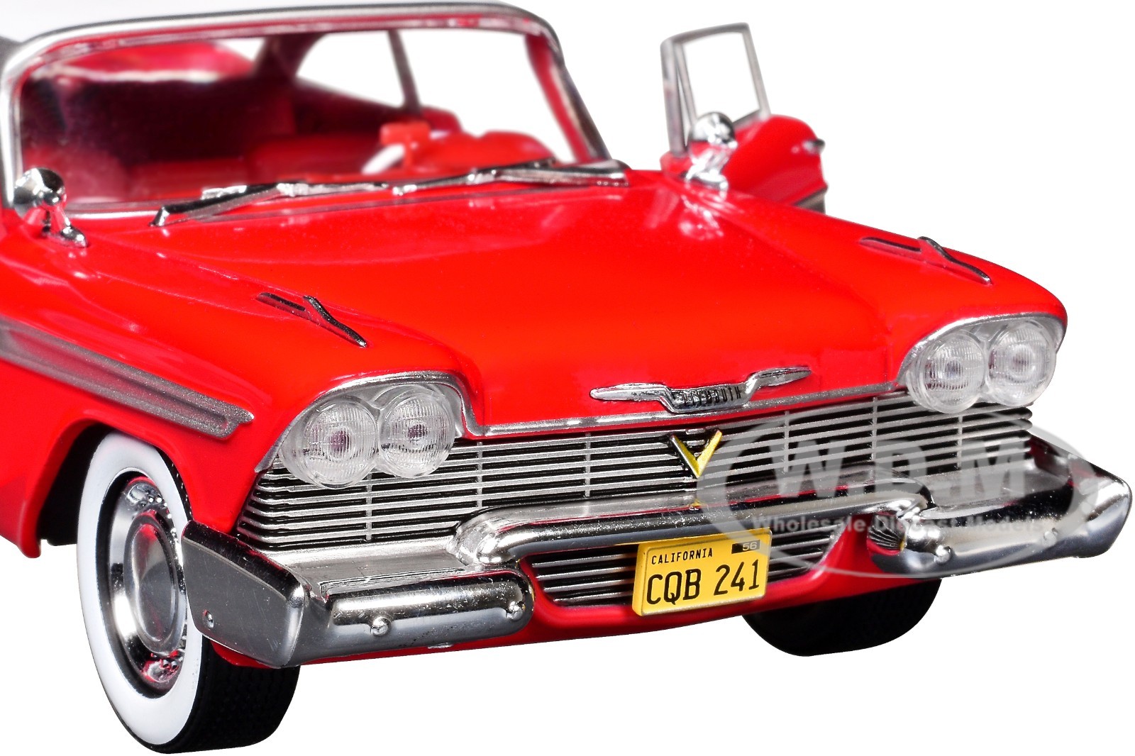 1958 PLYMOUTH FURY RED 1/24 DIECAST MODEL CAR BY GREENLIGHT 84222