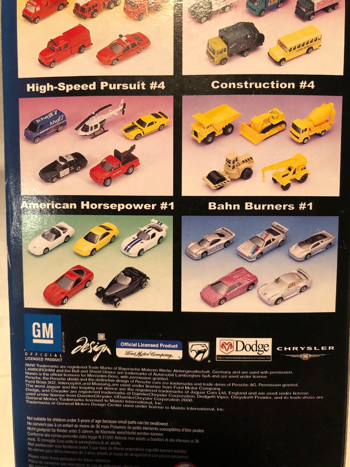Vintage Maisto Hometown Max Speed 5 Star Series Diecast Metal Collection 2001