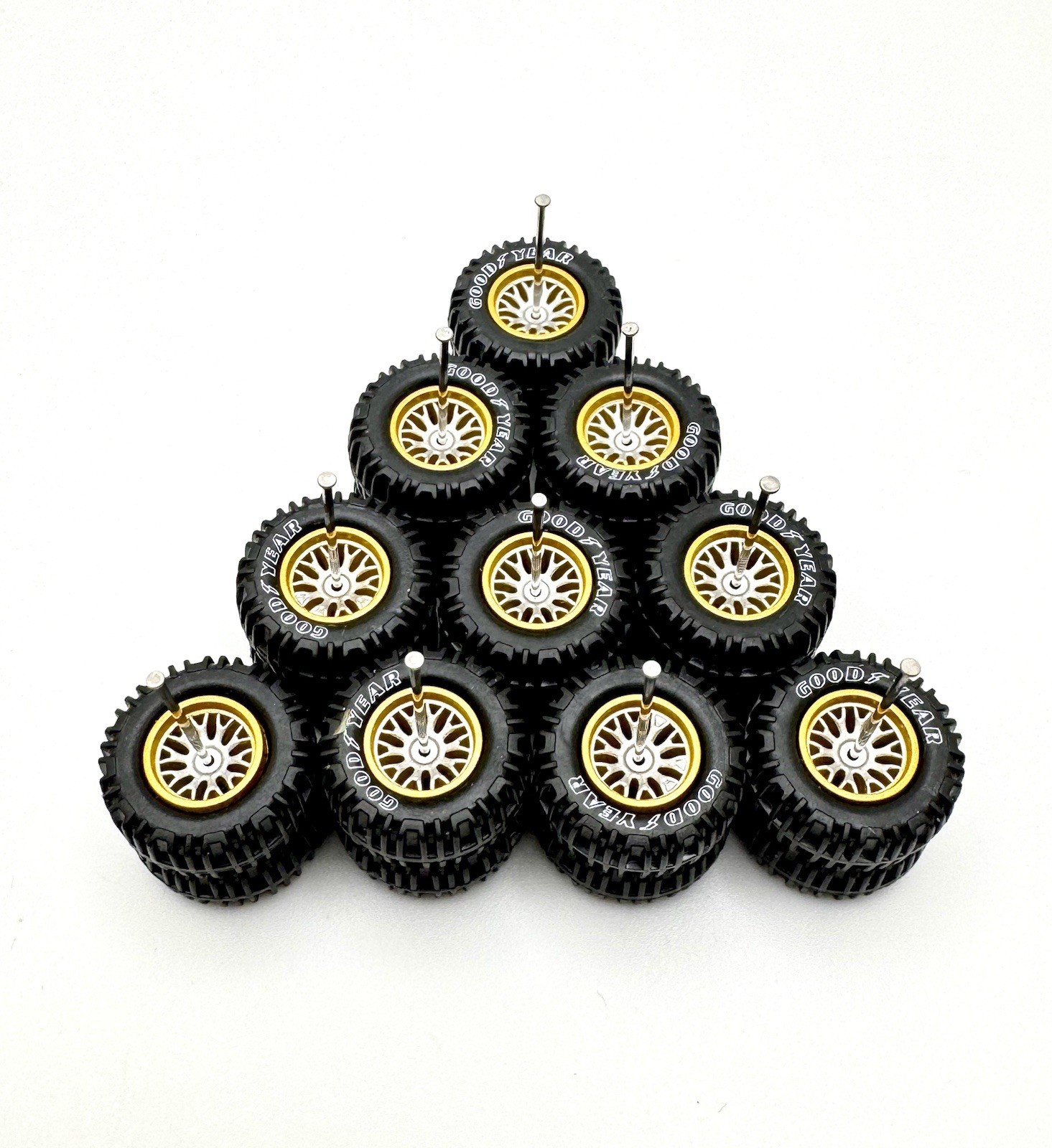 5x Sets BBS 17mm Cragar OFF ROAD Real Rider Wheel W/ Rubber Letter Tire 1/64