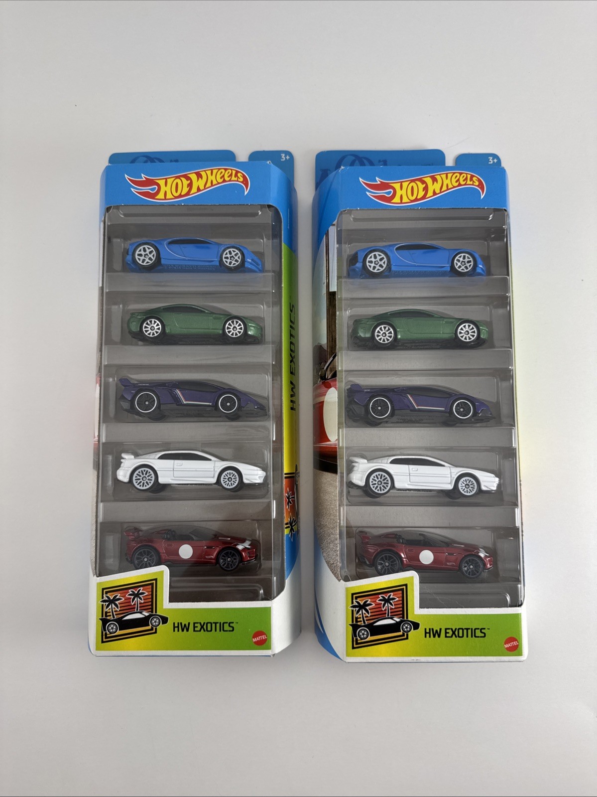 Hot Wheels 2020 5 Pack HW Exotics Bugatti Aston Martin Lamborghini Lotus Jaguar