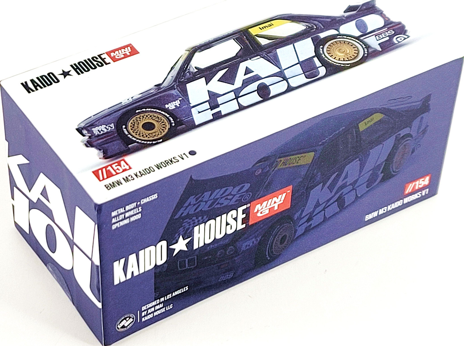 Kaido House x Mini GT BMW M3 Kaido Works V1 KHMG154 🟦⬜🟨 1/64