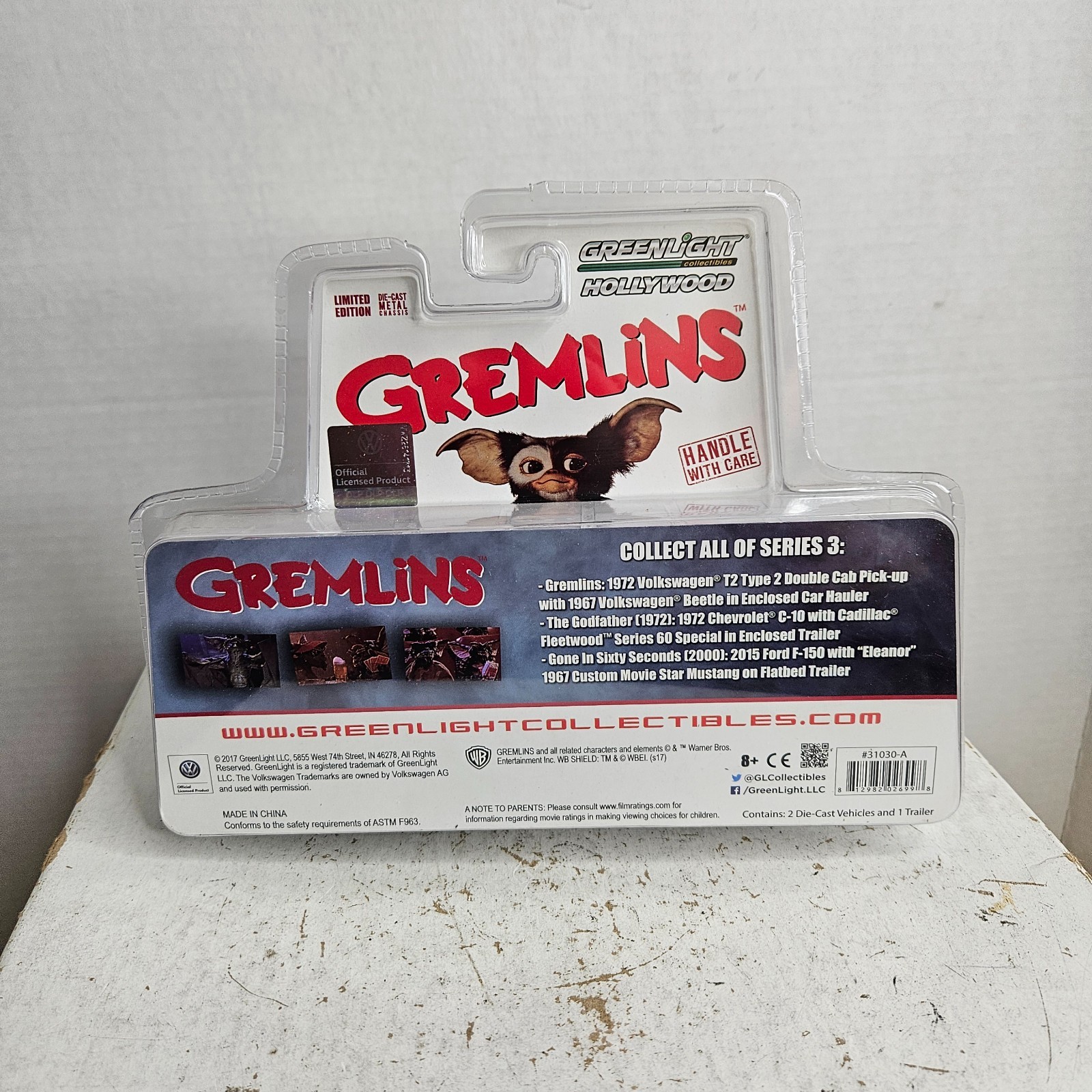 GREENLIGHT Hollywood GREMLINS 2 Die-Cast Vehicles & 1 Trailer #31030-A Series 3