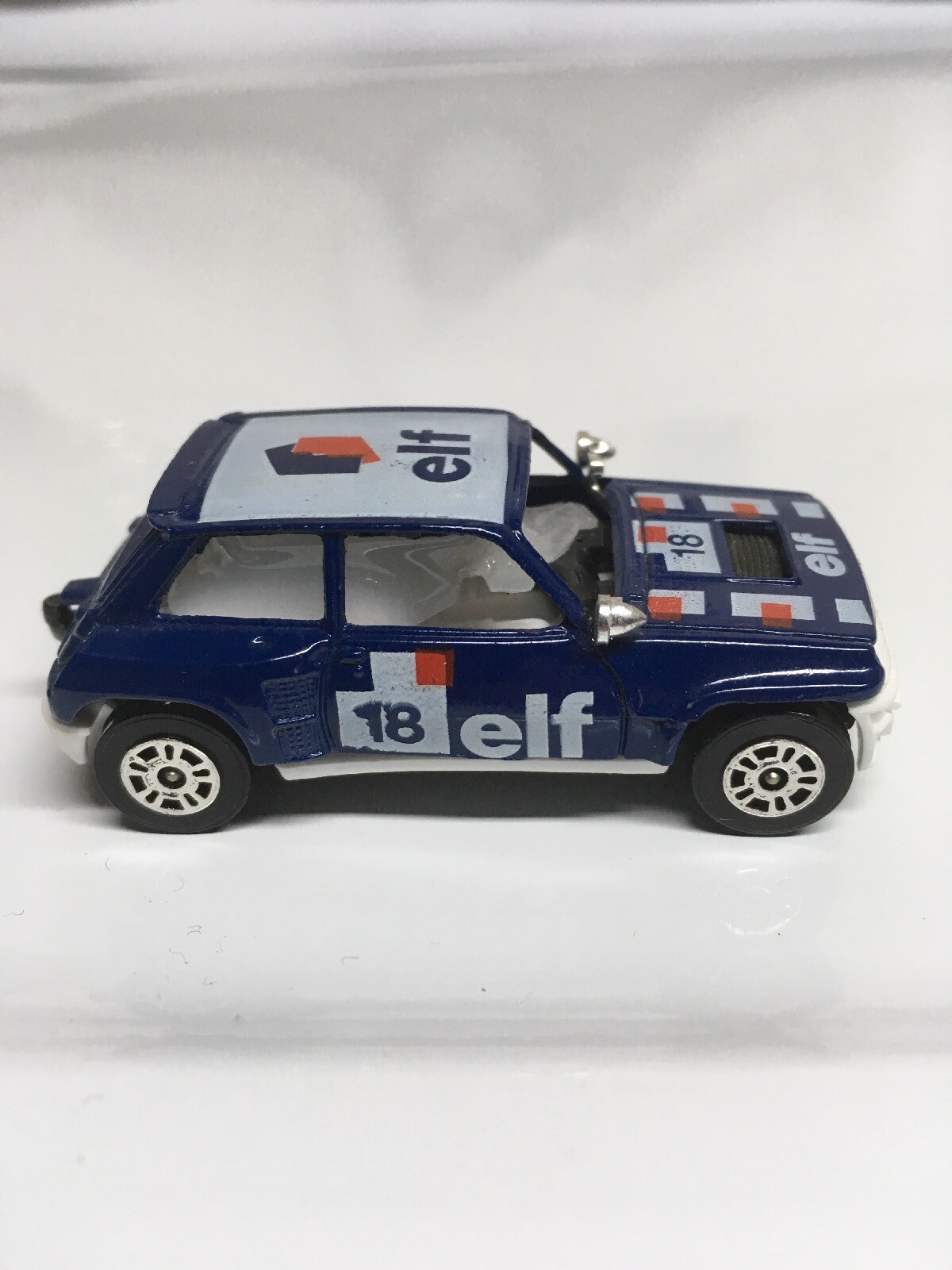 Corgi Renault 5 Turbo Elf Car #18 Blue 10 Spoke Wheels Made in United Kingdom