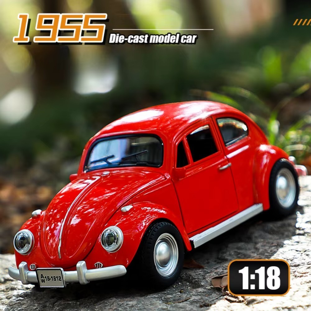 1:18 VOLKSWAGEN Beetle Car Alloy Model Diecast with Sound Light Kids Gift NEW