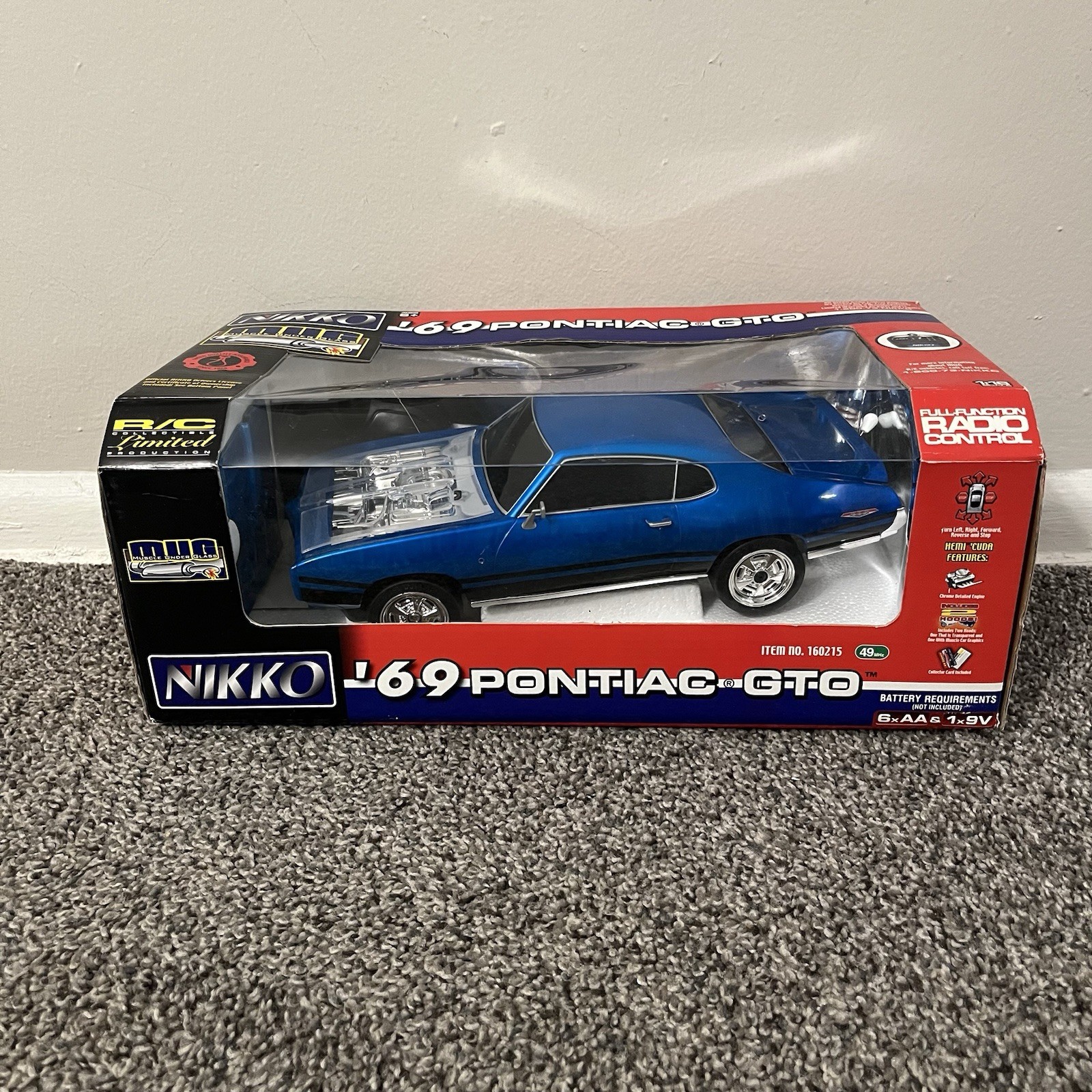Vintage NIKKO RC 1969 Pontiac GTO Great Shape (Mug Series) 1:16 Radio Controlled