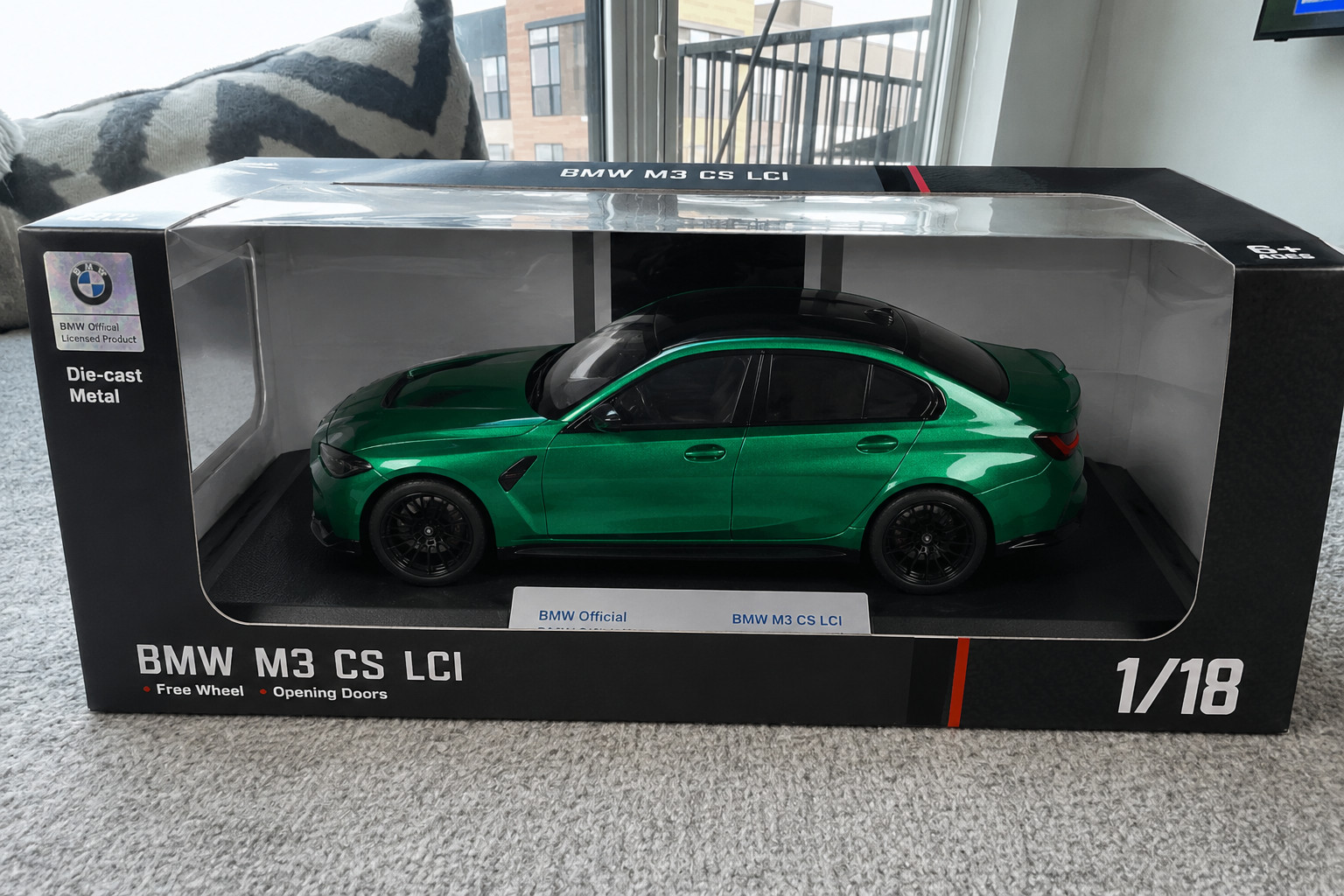 BMW M3 CS LCI Dealer Edition 1:18 Model Diecast Miniature GREEN