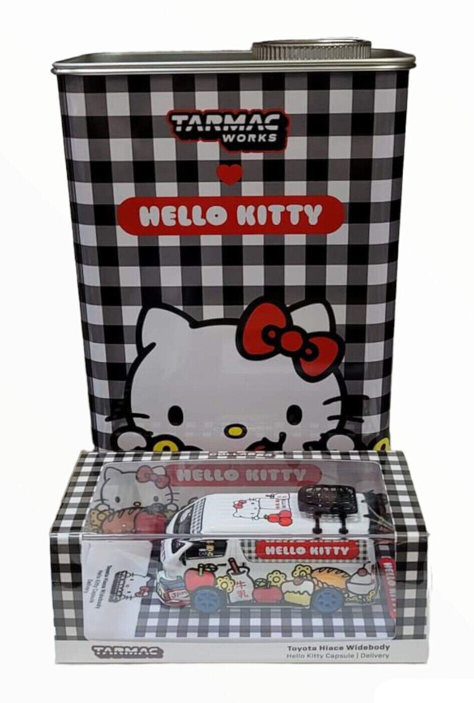 Tarmac Works 1:64 Toyota Hiace Widebody Capsule Delivery Van With Metal Oil Can
