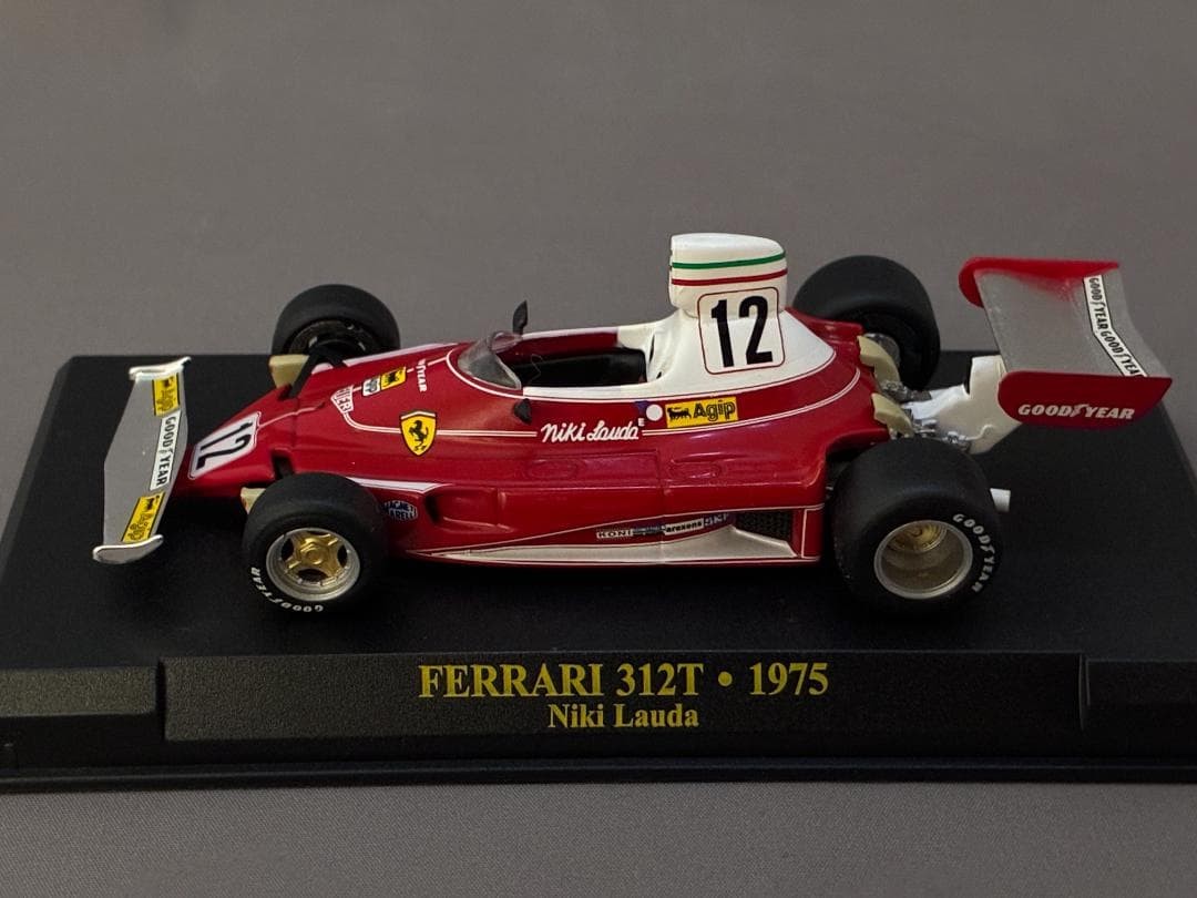 1/43 Ferrari 312T F1 model car, 11cm, detailed markings, used