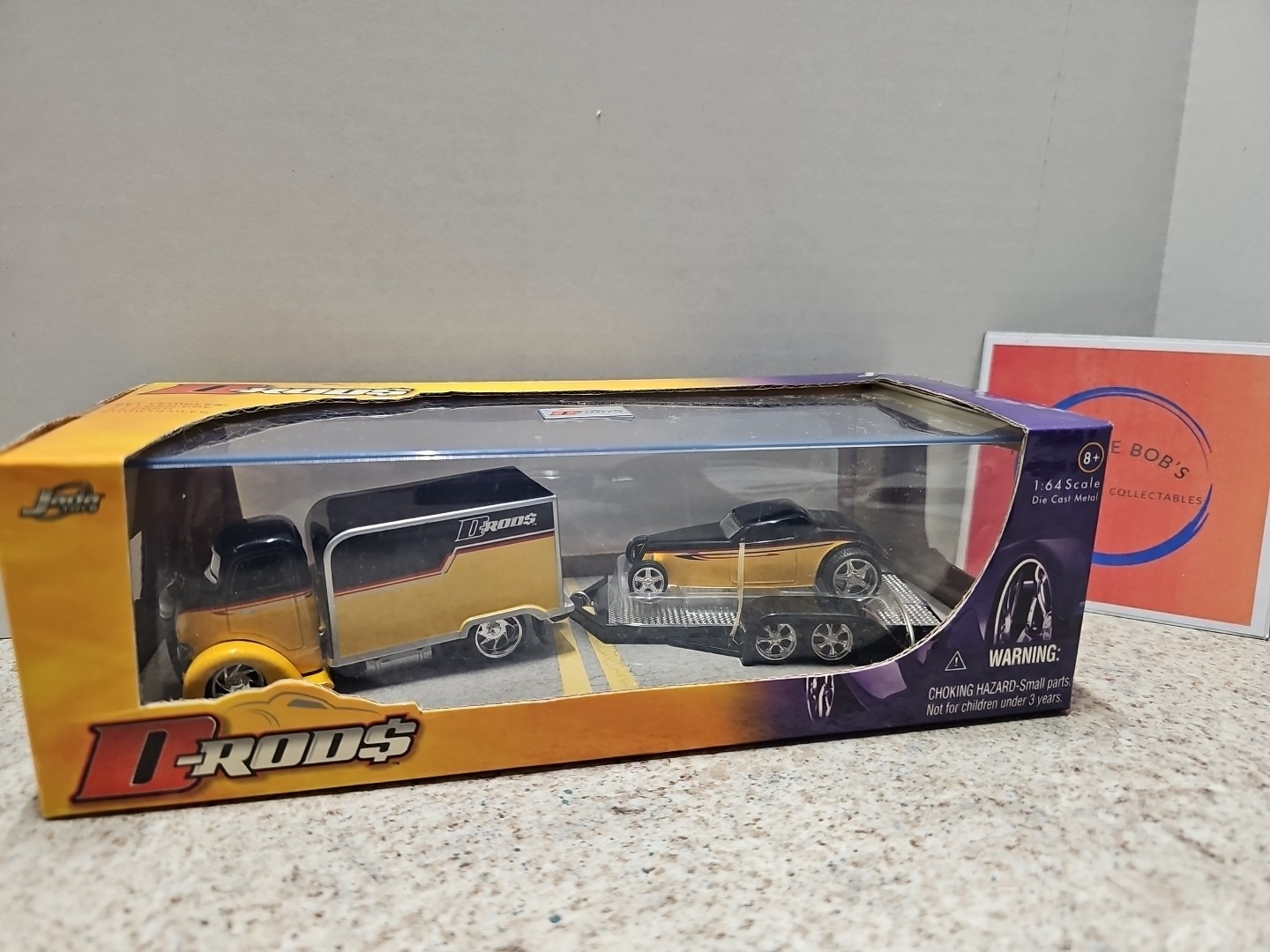 Vntg 2006 Jada D-Rods 1947 Ford COE with ’34 Ford Coupe on Trailer 1:64 RARE