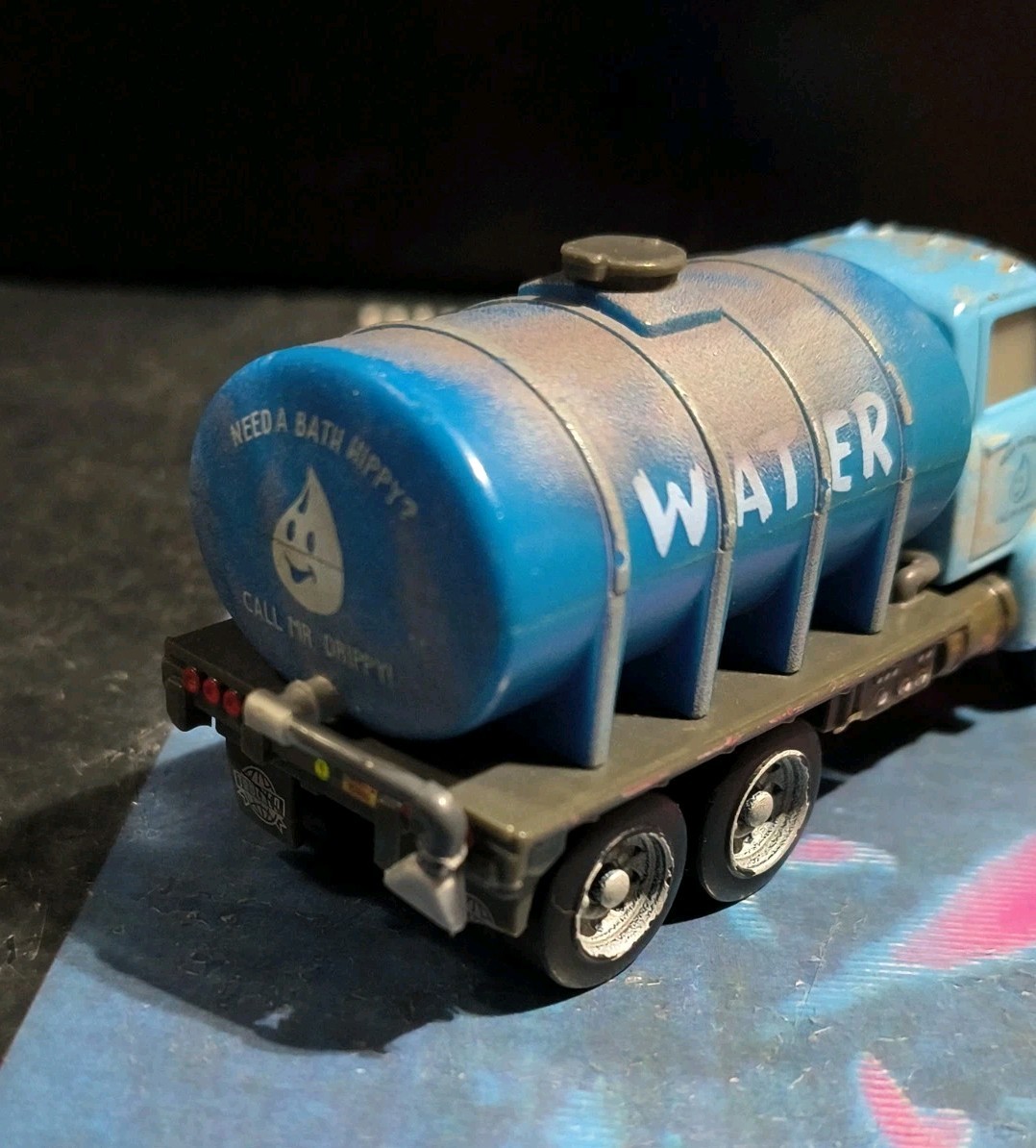 Rare Disney Pixar Cars Deluxe Mr Drippy Water Tanker Truck Diecast DVB23