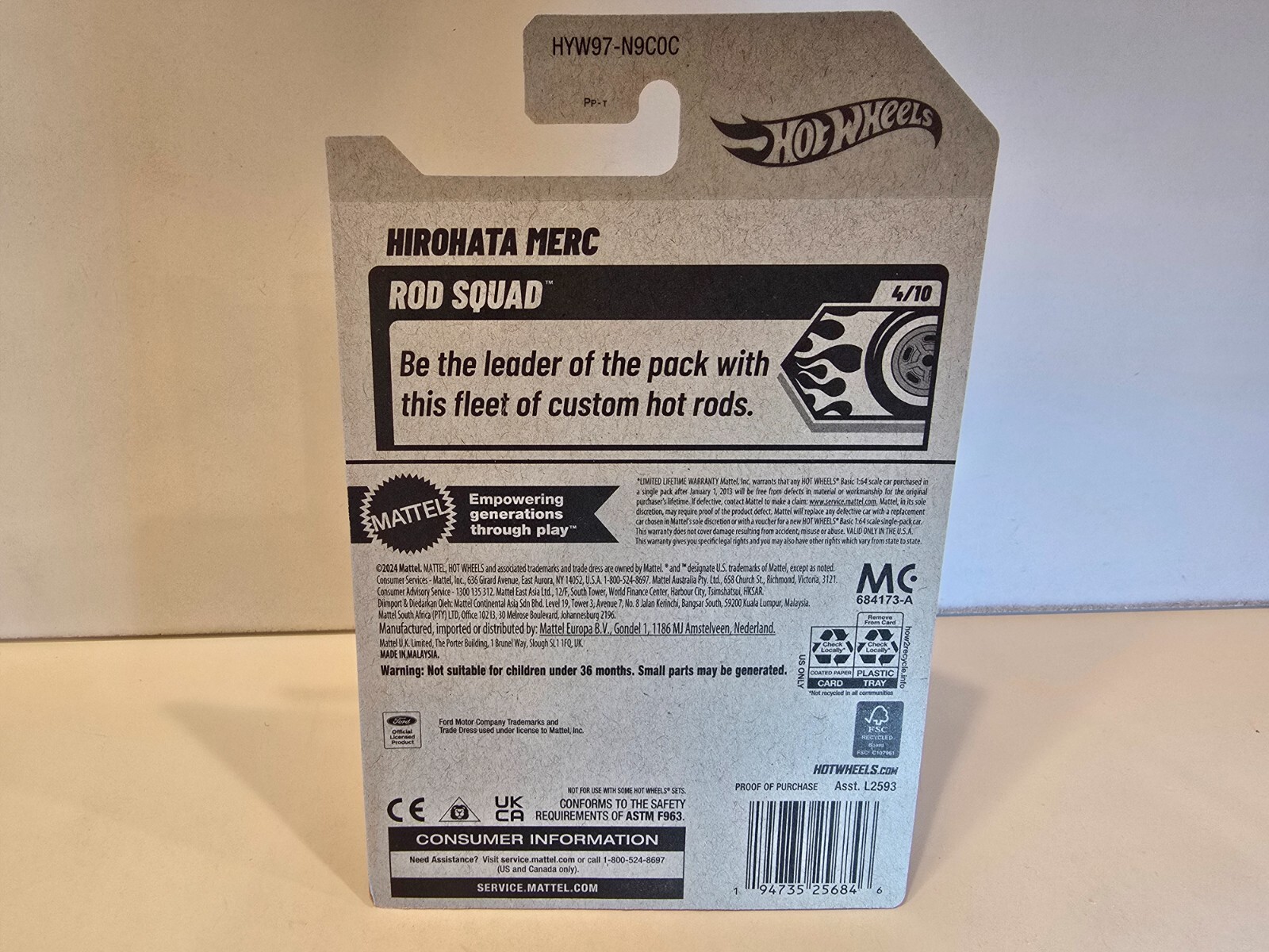 Hot Wheels HIROHATA MERC From the rod squad collection