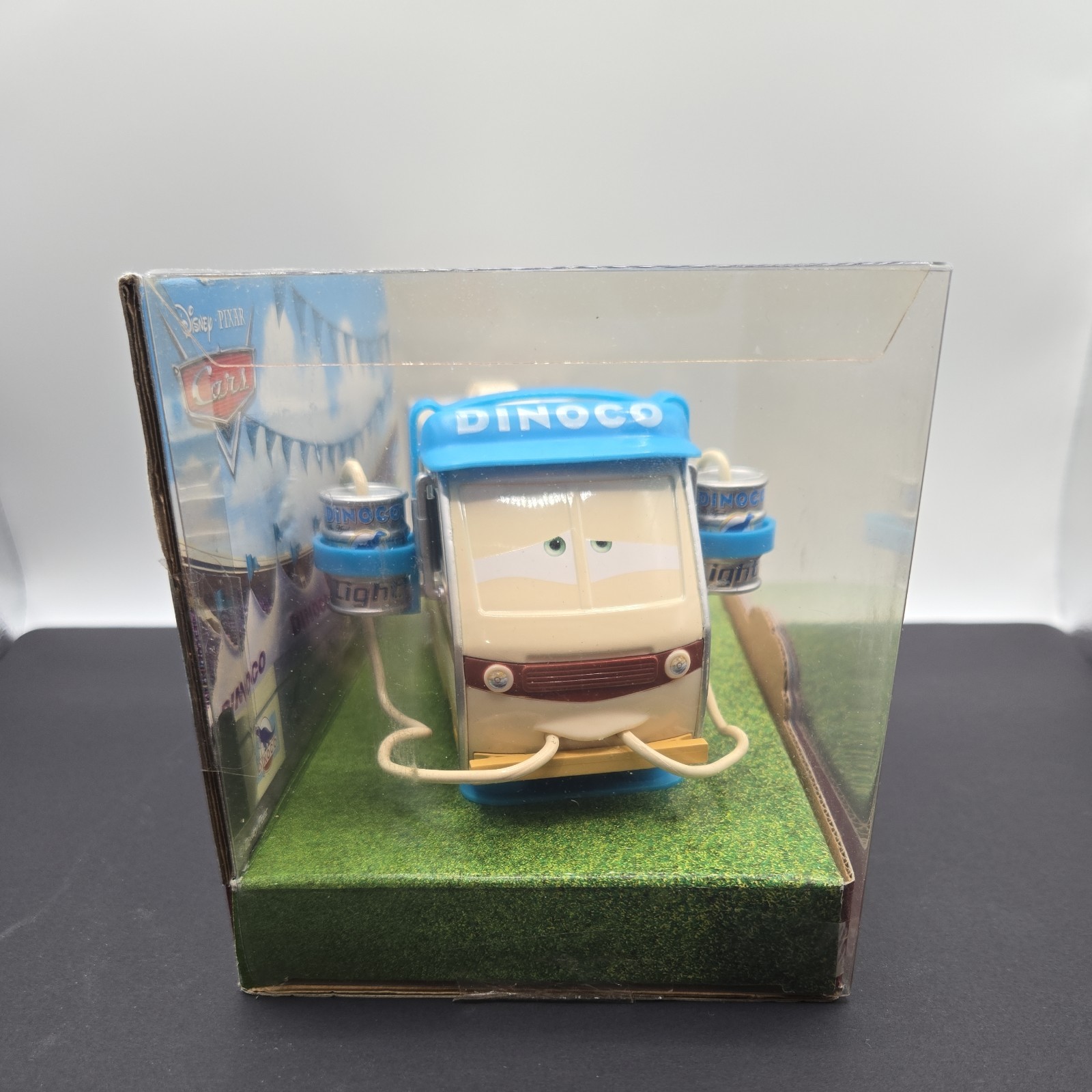 DISNEY CARS BARRY DIESEL RV DINOCO OIL CANS RARE 2010 New Sealed