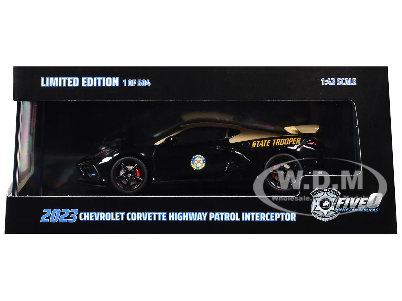 2023 CHEVROLET CORVETTE C8 POLICE “FLORIDA HP” 1/43 BY ICONIC REPLICAS 43-0660