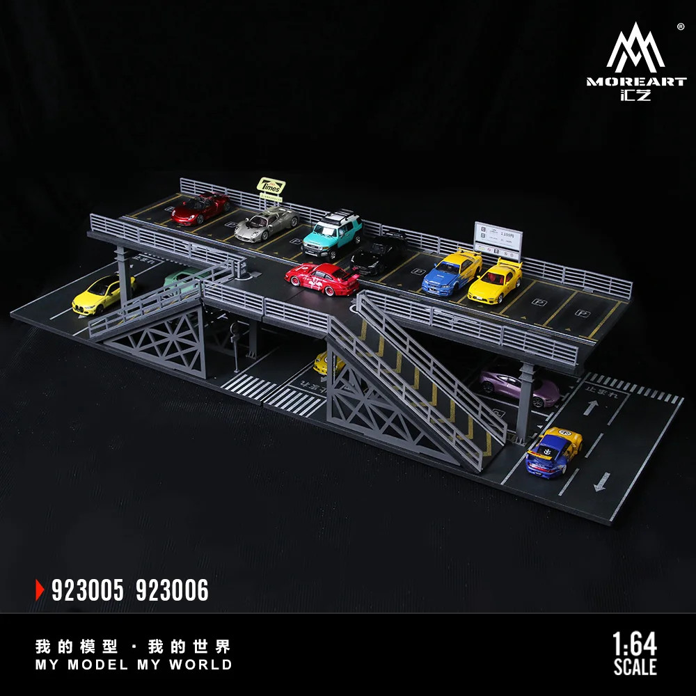 More Art 1:64 Steel Frame Structure Platform Parking Lot Diorama For Display&Col