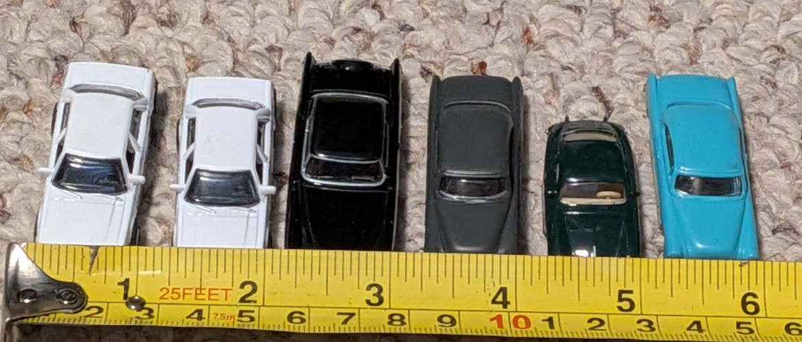 MIXED LOT OF 6 Model Power Minis 1:87 Malibu HO Scale Diecast Plastic Shells