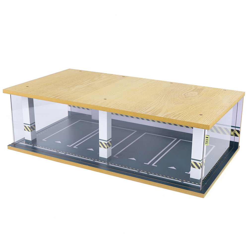 Display Case for Cars Acylic Cover and LED Lighting for 1/24 Scale Diecast Car