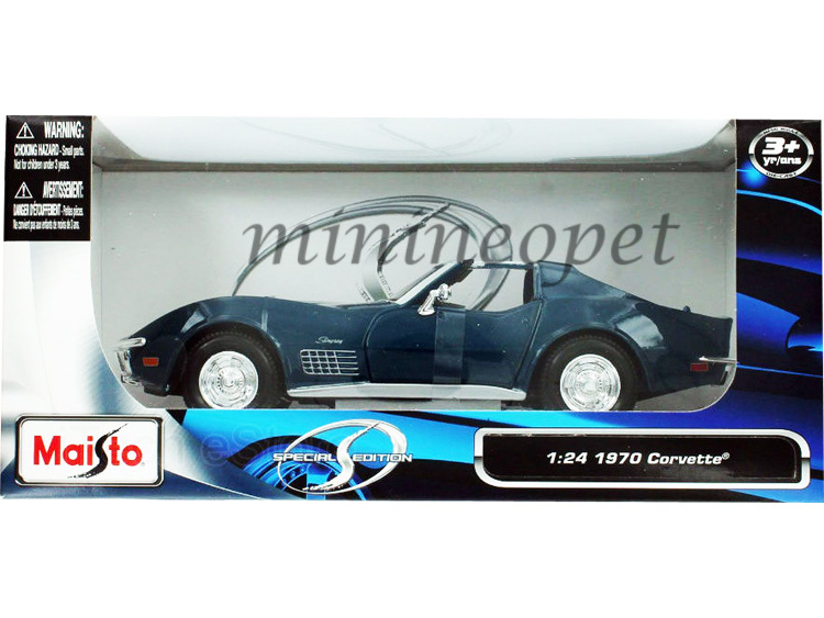 MAISTO 31202 1970 CHEVY CORVETTE COUPE 1/24 DIECAST MODEL CAR BLUE