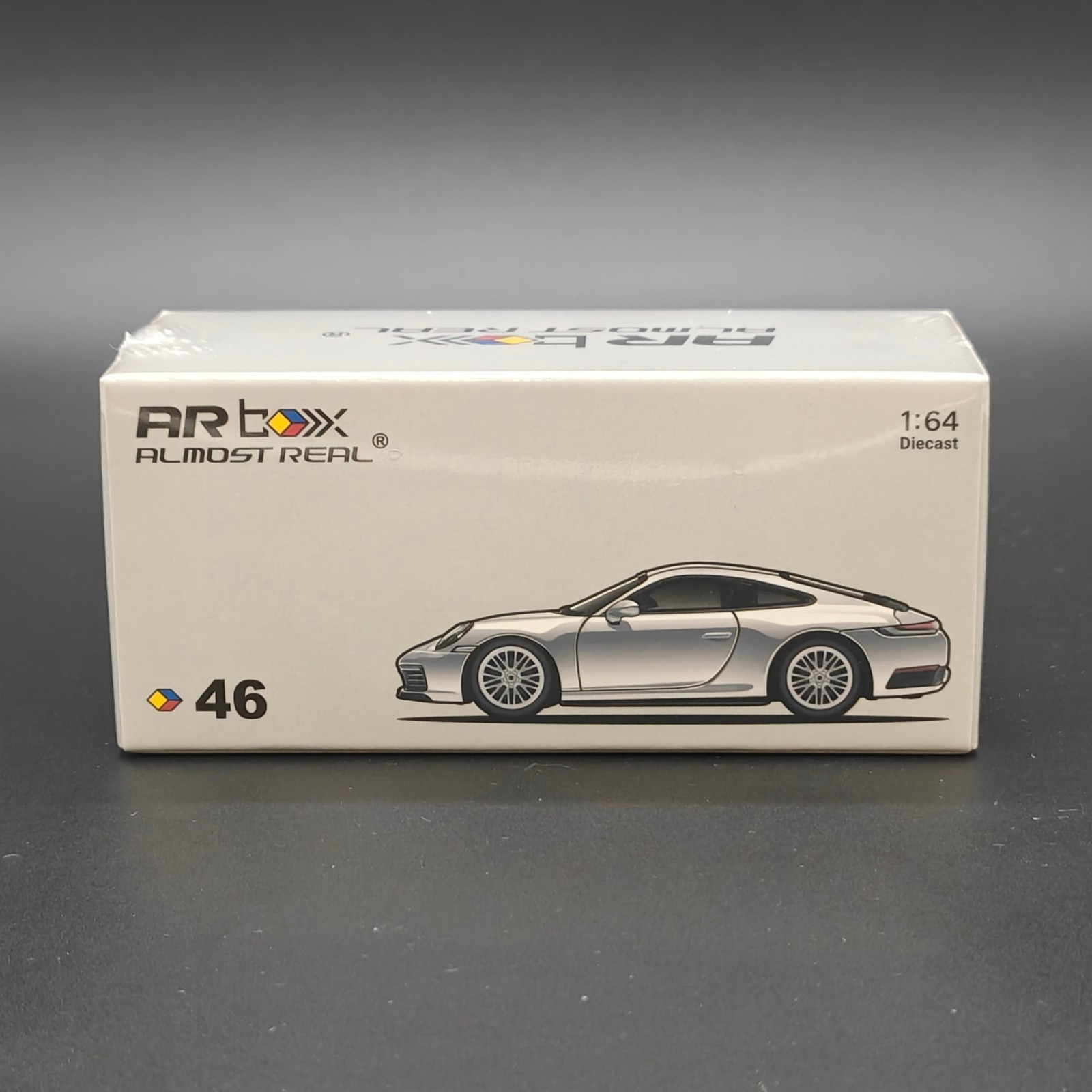 2026 Almost Real 1/64 Porsche 911 Carrera 992.1 GT Silver Metallic Diecast Model