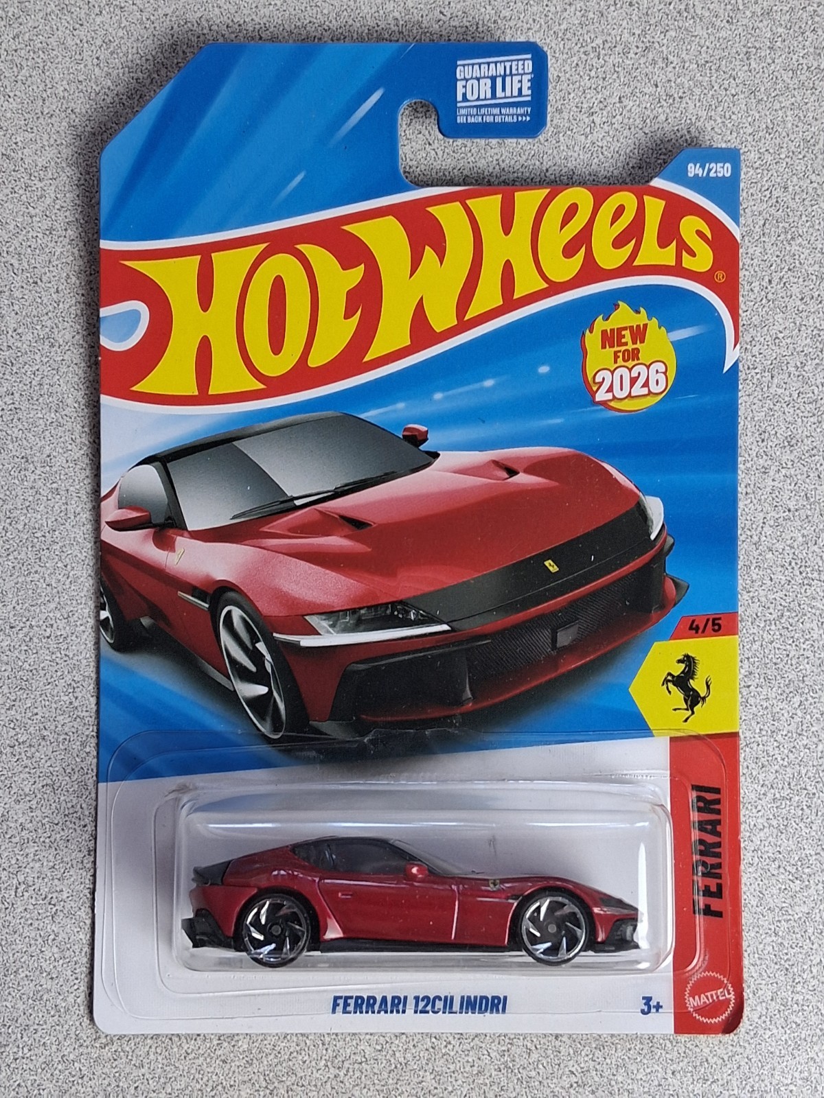 NEW 2026 Hot Wheels Ferrari 12Cilindri 94/250 Ferrari Series 4/5 RED