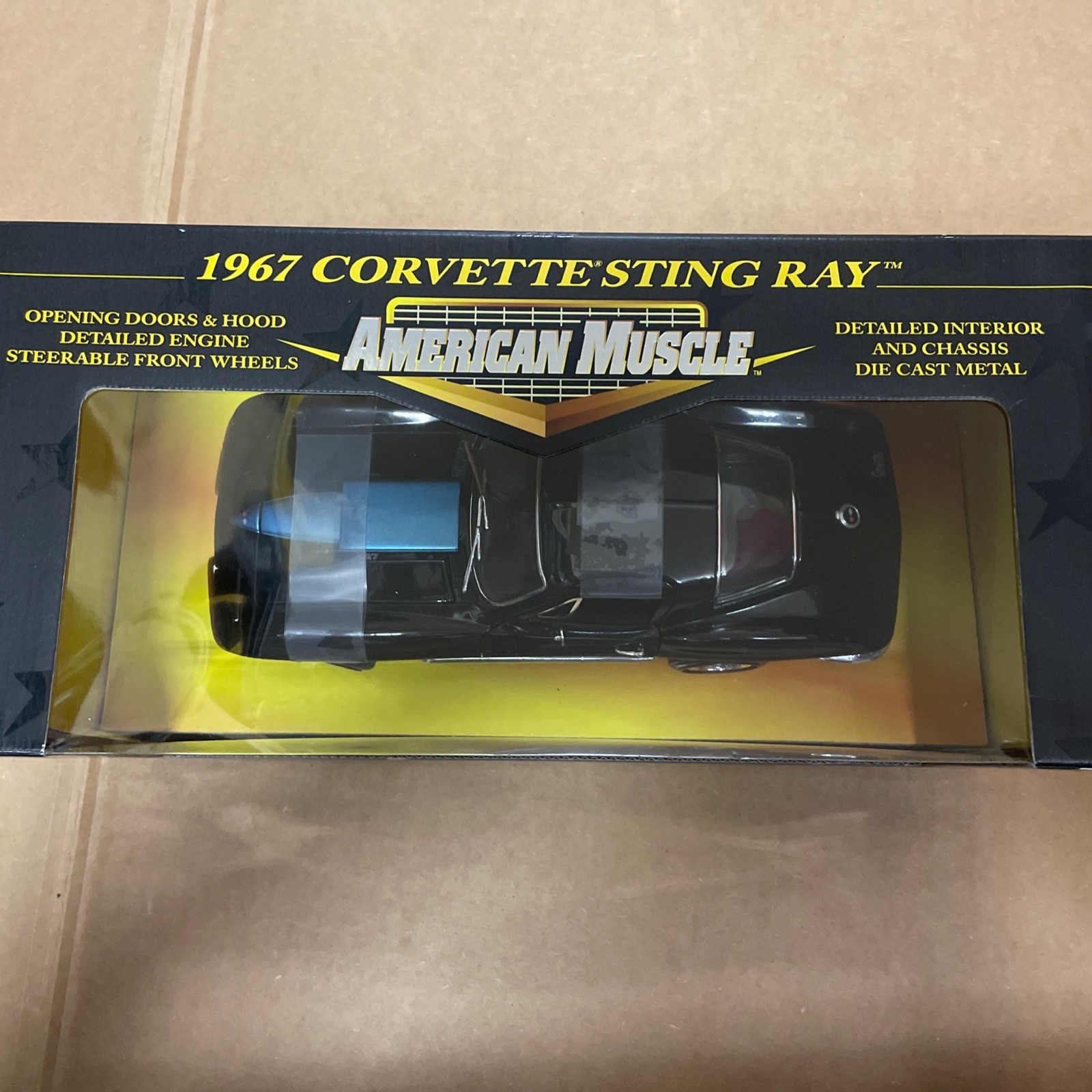 VINTAGE ERTL AMERICAN MUSCLE 1967 CORVETTE STING RAY LIMITED EDITION BLACK ⚫️