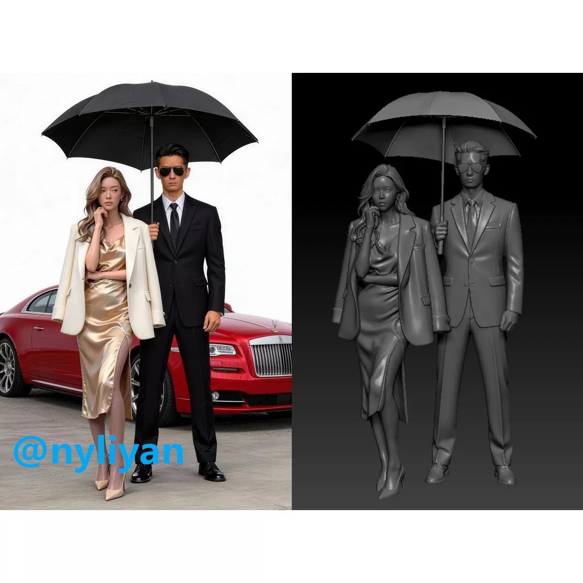 1/35 1/43 1/64 Bodyguard Beauty Scene Props Figure Model For Cars Vehicles