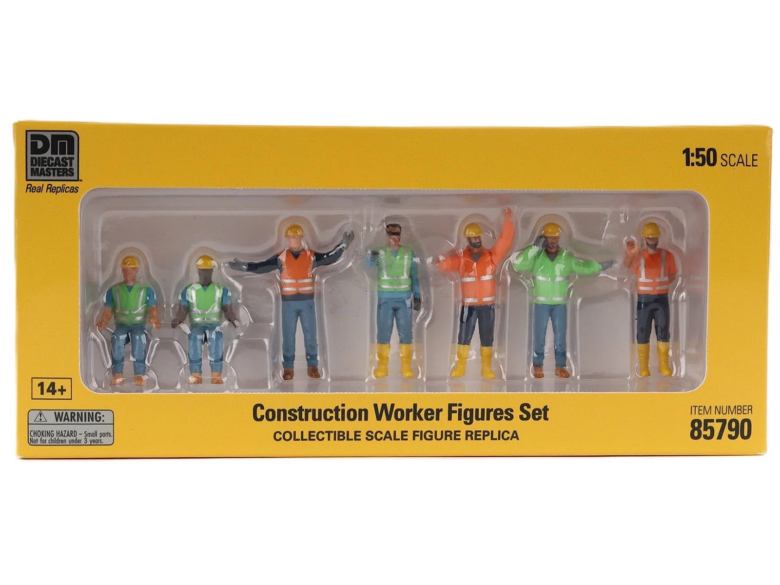 “CONSTRUCTION WORKERS” 7 PC FIGURE SET FOR 1/50 SCALE BY DIECAST MASTERS 85790