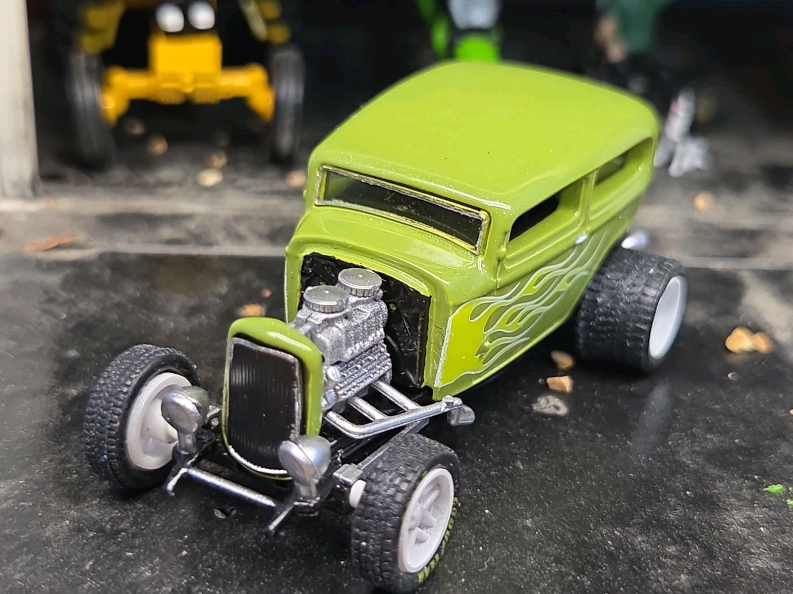 Custom 1:64 street Rat Rod lowered hot FORD chopped panel paddy wagon HotWheels