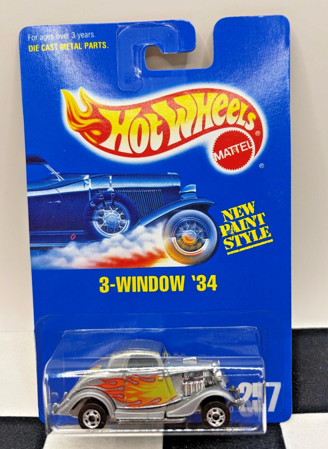 HOT WHEELS 3-WINDOW ’34 COLLECTOR NO. 257 ALL SMALL WHEELS