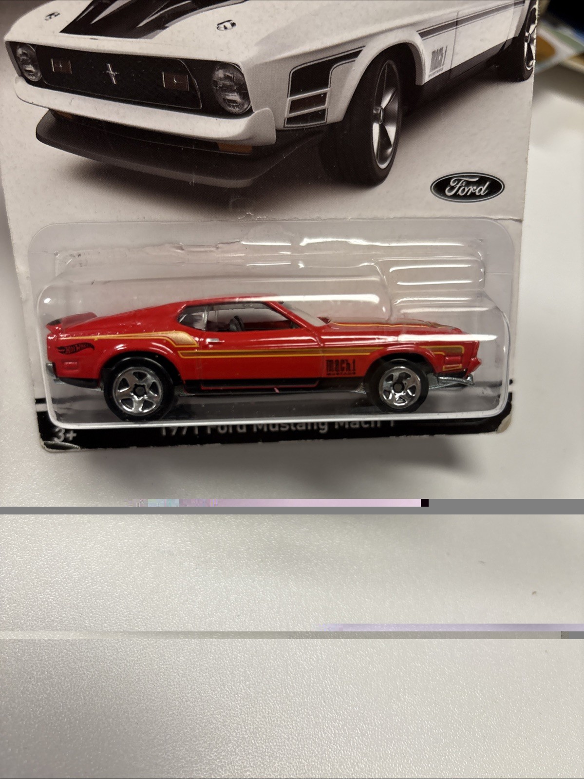 NIPn2014 Hot Wheels Mustang 50 Years Series 3/8 1971 FORD MUSTANG MACH 1 Red