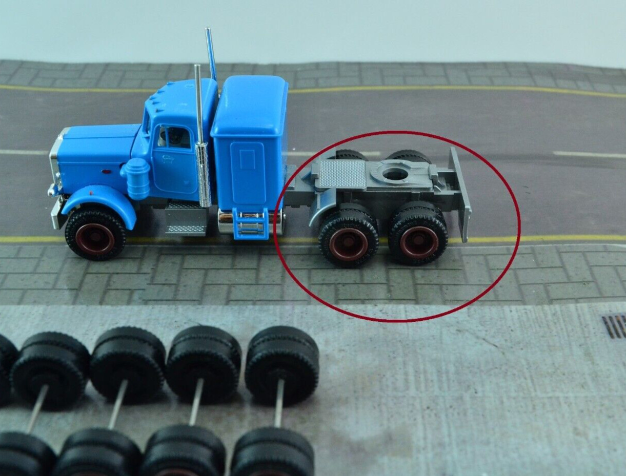 Herpa 10 BROWN Rim DOUBLE Wheel Sets Tractor Unit Trucks – Trailers 1/87 (HO5507